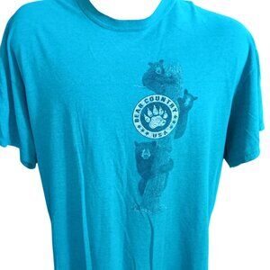 Vintage T-Shirt Large Y2K Bear Country Nature USA Graphic T-Shirt M Blue Cotton